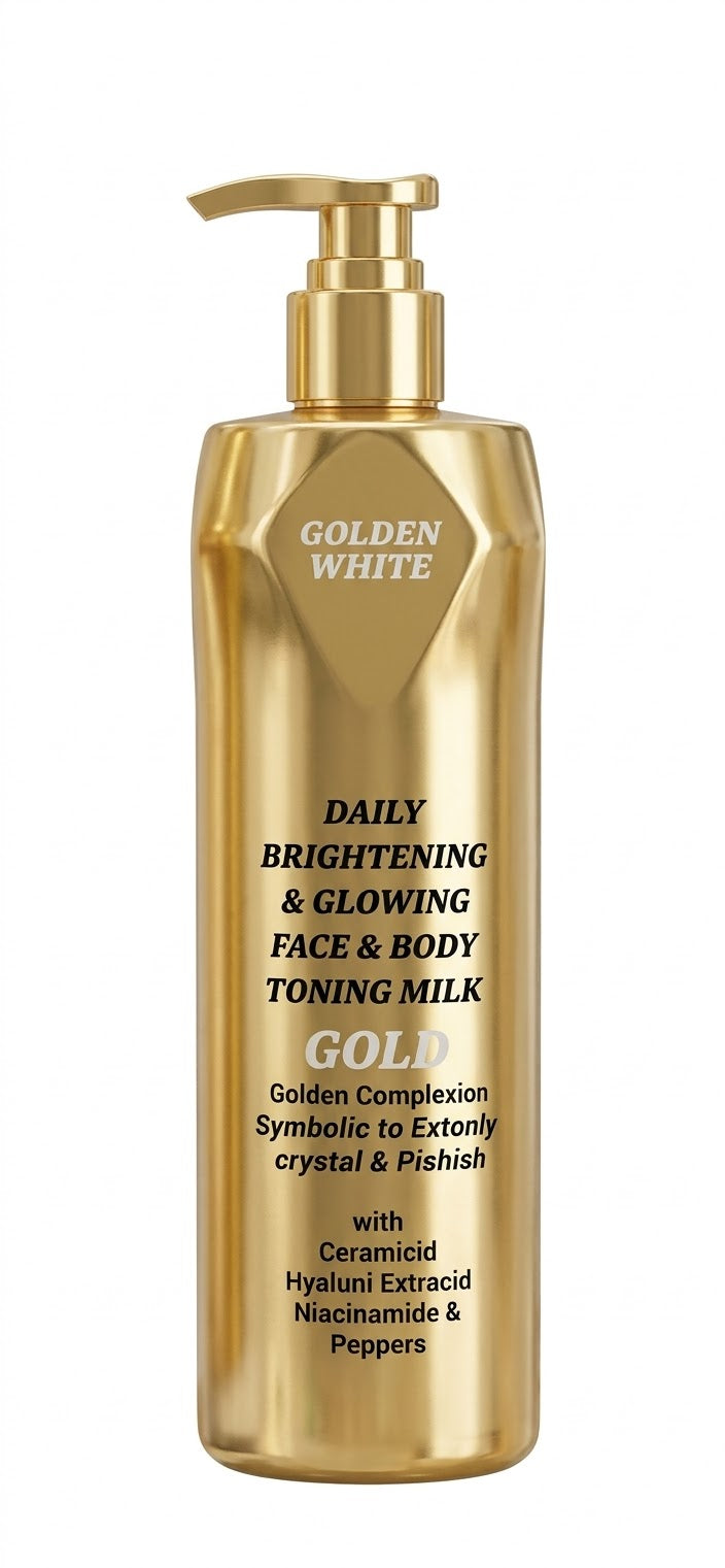 GOLDEN WHITE DAILY BRIGHTENING & GLOWING FACE & BODY TONING MILK