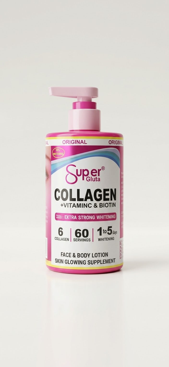 Super Gluta Collagen + Vitamin C & Biotin Face & Body Lotion