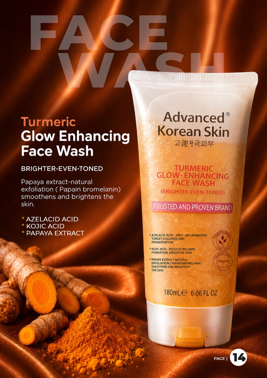 Advanced Korean Skin Turmeric Glow-Enhancing Face Wash