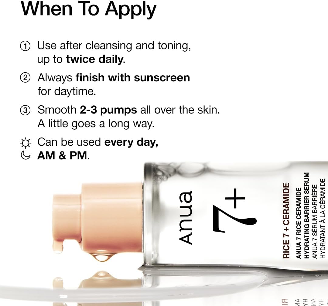 ANUA RICE CERAMIDE 7 HYDRATING BARRIER SERUM