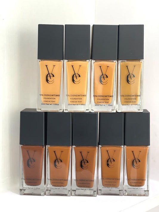 Vee Beauty Total Coverage Foundation (Bottle)