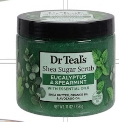 DR TEAL’S SHEA SUGAR SCRUB EUCALYPTUS & SPEARMINT