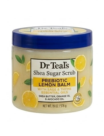 DR TEAL’S SHEA BUTTER SCRUB PREBIOTIC LEMON BALM