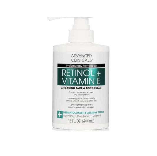Advanced Clinicals Retinol + Niacinamide Face & Body Lotion | 444ml