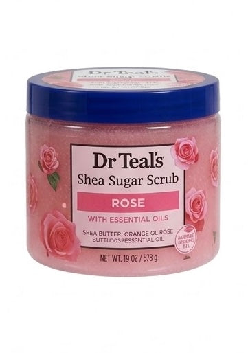 DR TEAL’S SHEA SUGAR SCRUB ROSE