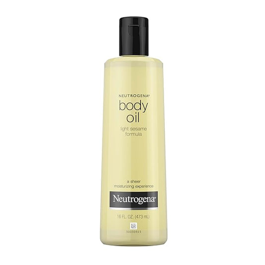 NEUTROGENA BODY OIL LIGHT SESAME FORMULA – 16 FL OZ | RADIANT GLOW MOISTURIZER FOR DRY SKIN