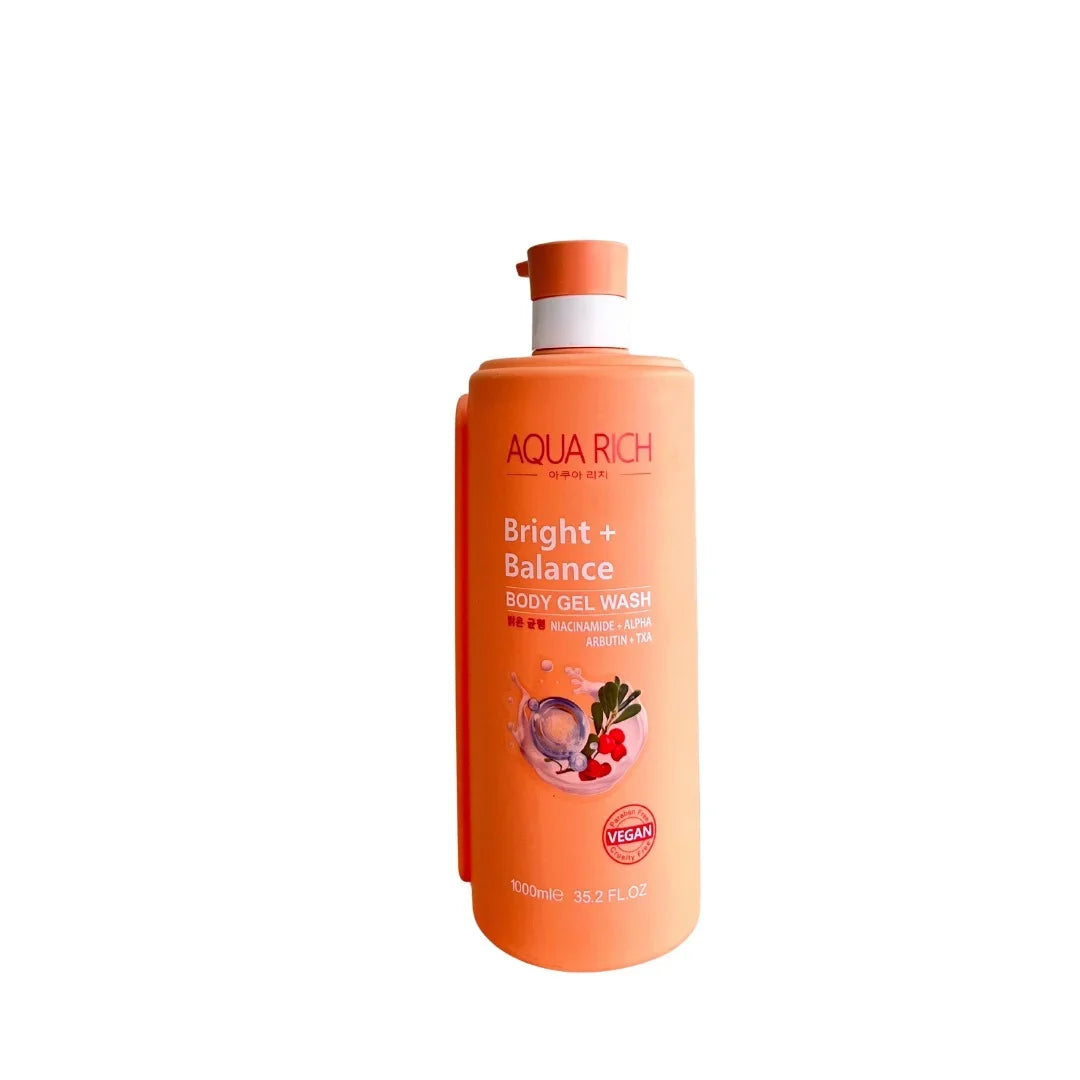 AQUA RICH BRIGHT & BALANCE GEL BODY WASH (NIACINAMIDE + ALPHA-ARBUTIN)