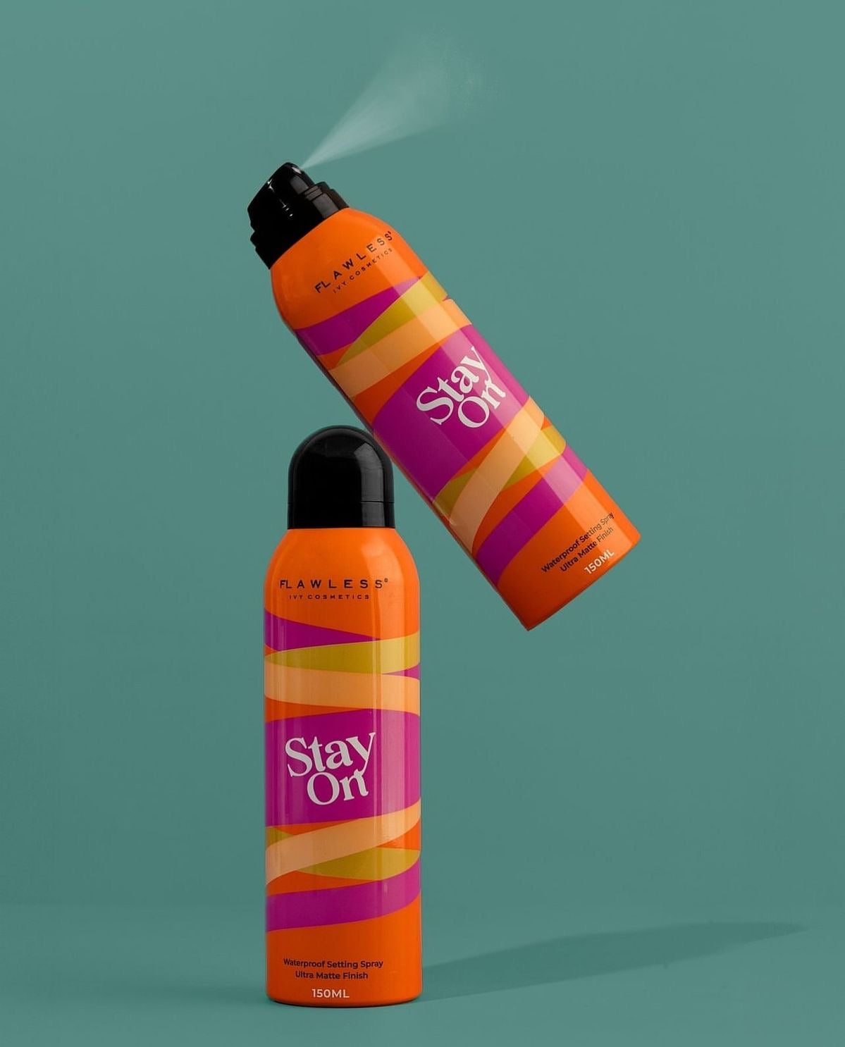Flawless by Ivy Cosmetics Stay On Waterproof Setting Spray – Ultra Matte Finish (150ml)