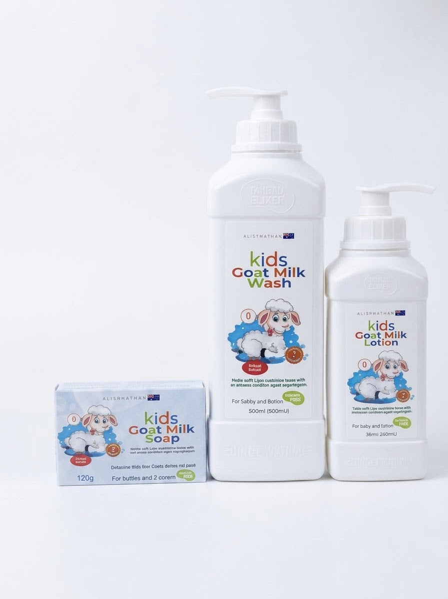 🐐 Bubula Baby Australian Kids Goat Milk 3-in-1 Skincare Set