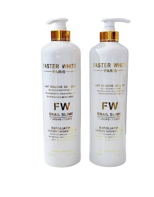Faster White Paris Snail Slime Exfoliating Luxury Body Wash