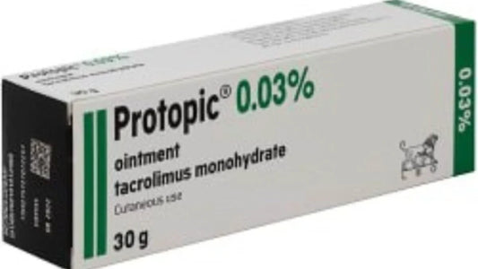 PROTOPIC TACROLIMUS 0.03% FACE OINTMENT 30G (ECZEMA, PSORIASIS AND DERMATITIS)