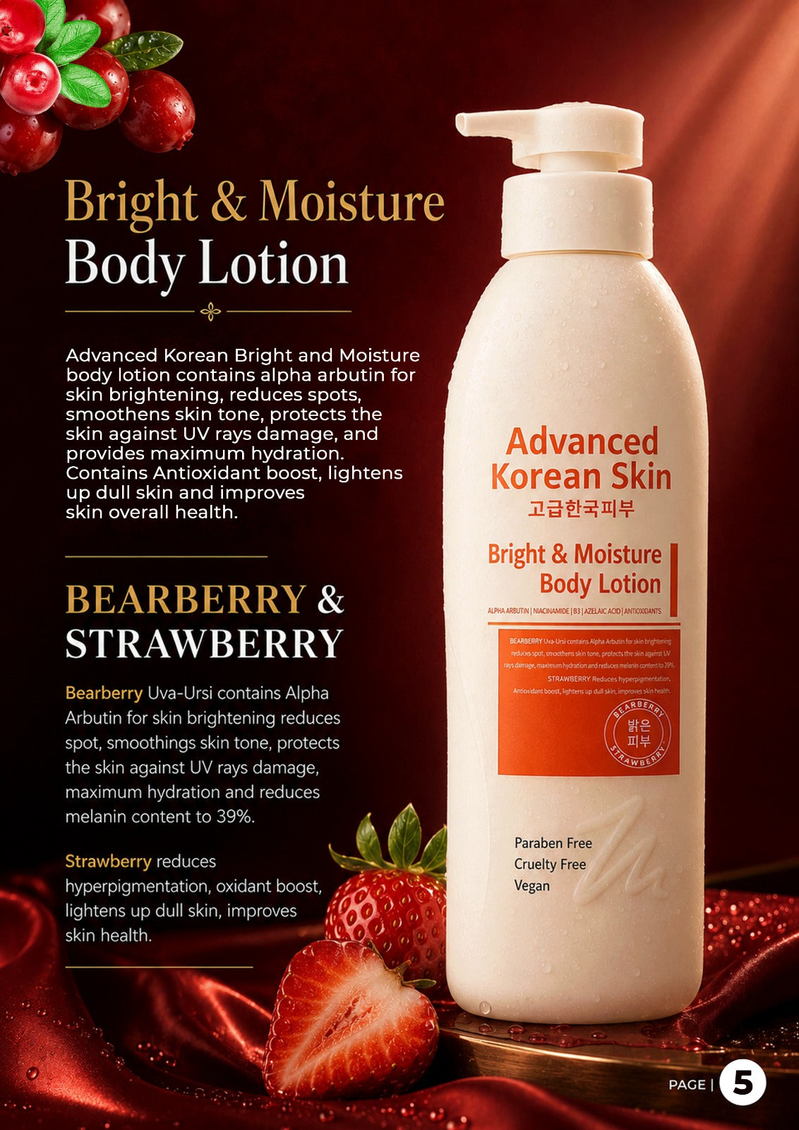 Advanced Korean Skin Bright & Moisture Body Lotion
