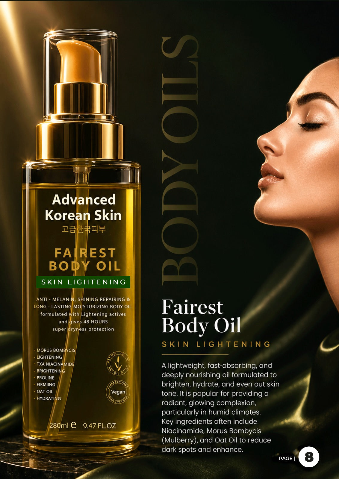 Advanced Korean Skin Fairest Body Oil
