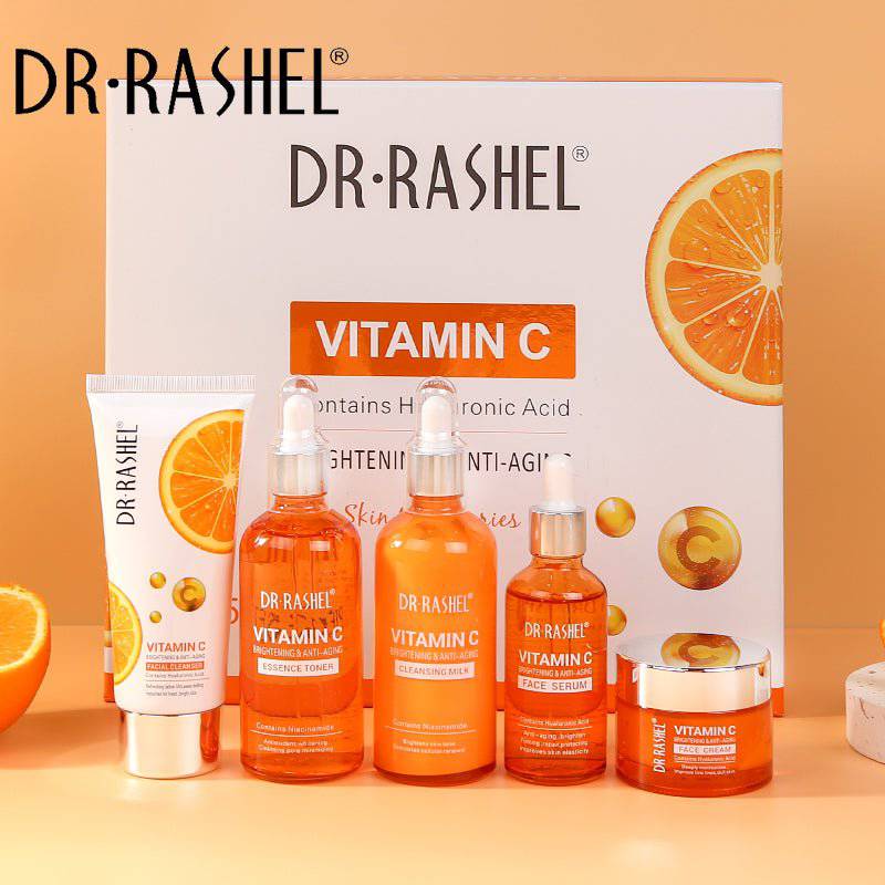 DR. RASHEL VITAMIN C BRIGHTENING ANTI AGING FACE SKIN CARE SET – PACK OF 5
